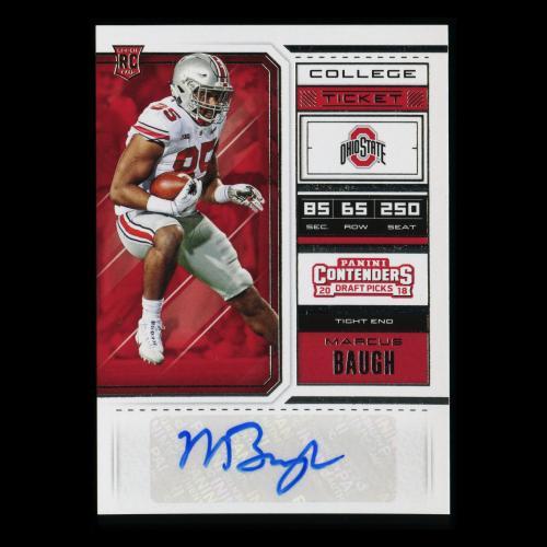 Marcus Baugh RC 2018 Contenders Draft Picks Rookie Auto Buckeyes/Redskins