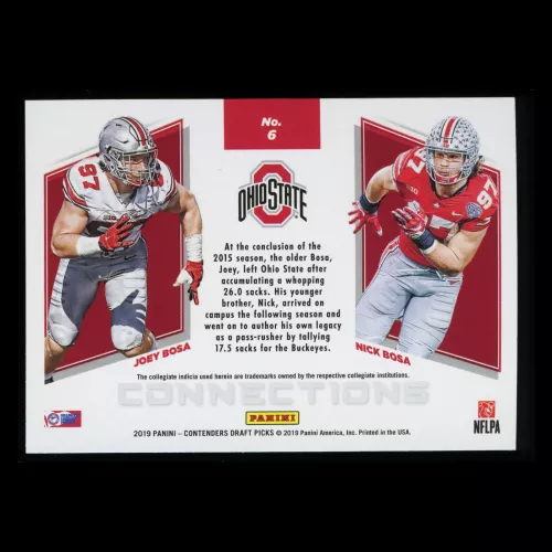 Joey Bosa | Nick Bosa 2019 Contender Draft Picks Connections Buckeyes