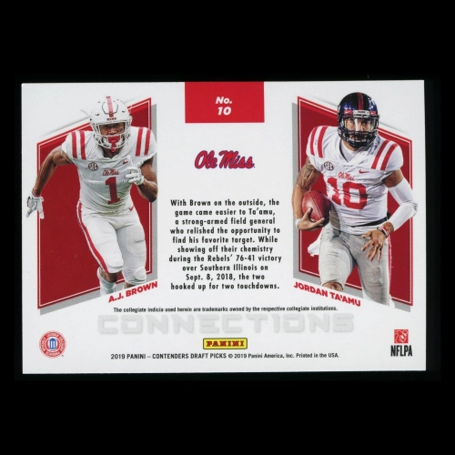 A.J. Brown | Jordan Ta'Amu 2019 Contender Draft Picks Connections Rebels