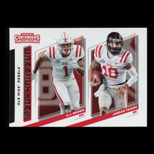 A.J. Brown | Jordan Ta'Amu 2019 Contender Draft Picks Connections Rebels