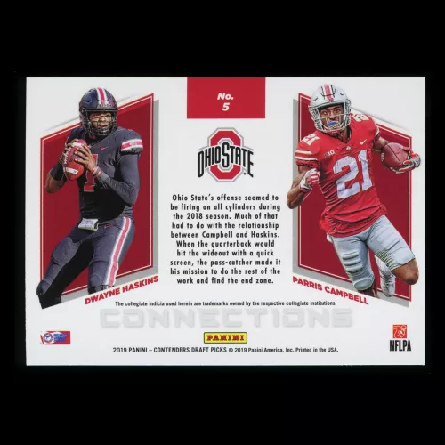 Dwayne Haskins | Parris Campbell 2019 Contender Draft Picks Connections Buckeyes