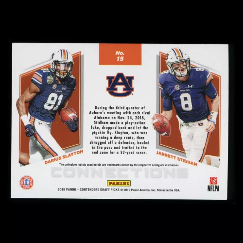 Darius Slayton | Jarrett Stidham 2019 Contender Draft Picks Connections Tigers