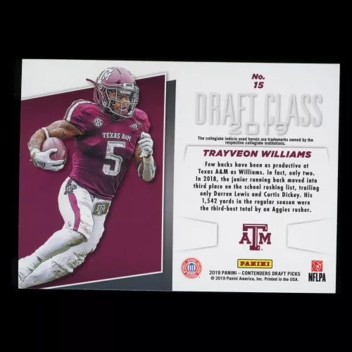 Trayveon Williams 2019 Contender Draft Picks Draft Class Aggies
