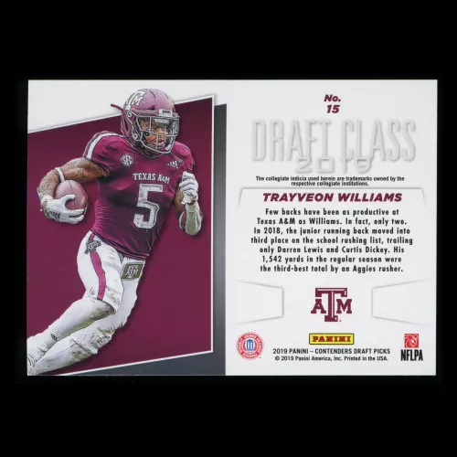 Trayveon Williams 2019 Contender Draft Picks Draft Class Aggies