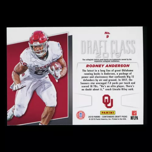 Rodney Anderson 2019 Contender Draft Picks Draft Class Sooners