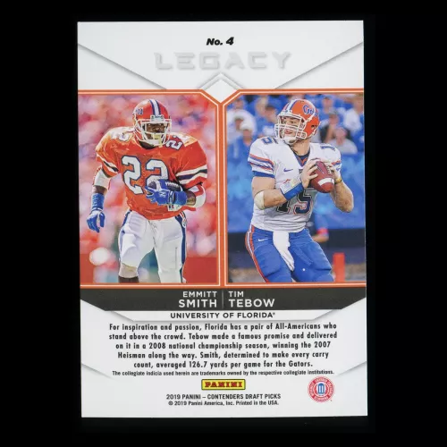 Emmitt Smith | Tim Tebow 2019 Contenders Draft Picks Legacy Gators