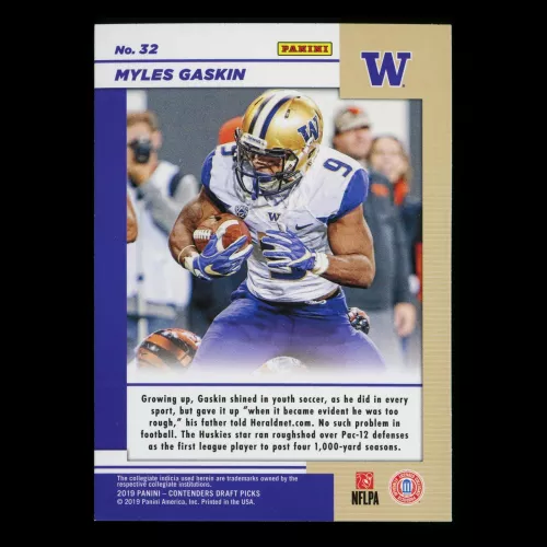 Myles Gaskin 2019 Contender Draft Picks Game Day Ticket Huskies