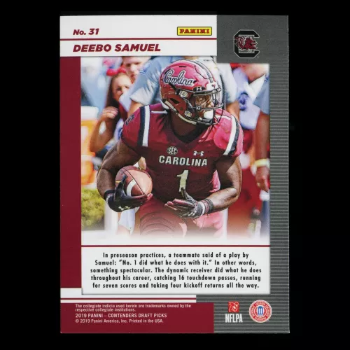 Deebo Samuel 2019 Contender Draft Picks Game Day Ticket Gamecocks