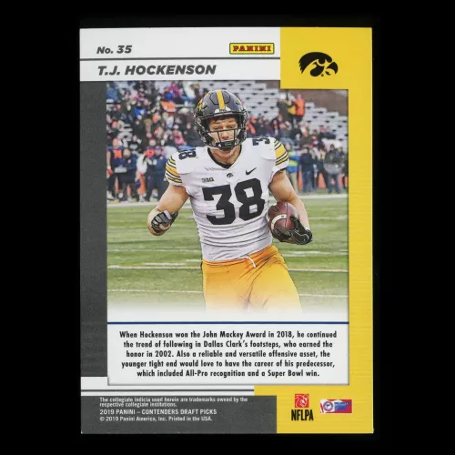 T.J. Hockenson 2019 Contender Draft Picks Game Day Ticket Hawkeyes