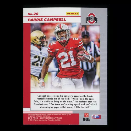 Parris Campbell 2019 Contender Draft Picks Game Day Ticket Buckeyes