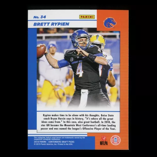 Brett Rypien 2019 Contender Draft Picks Game Day Ticket Broncos