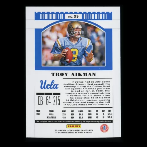 Troy Aikman 2019 Contender Draft Picks Season Ticket Bruins