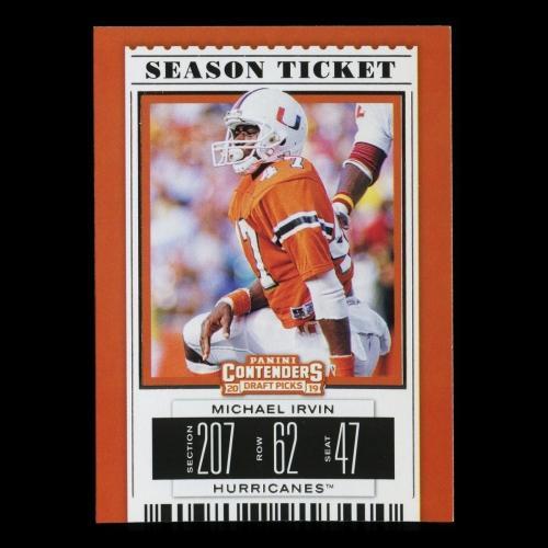 Michael Irvin 2019 Contender Draft Picks Season Ticket Hurricanes