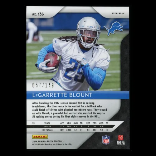 LeGarrette Blount 2018 Prizm Red Wave Lions 57/149