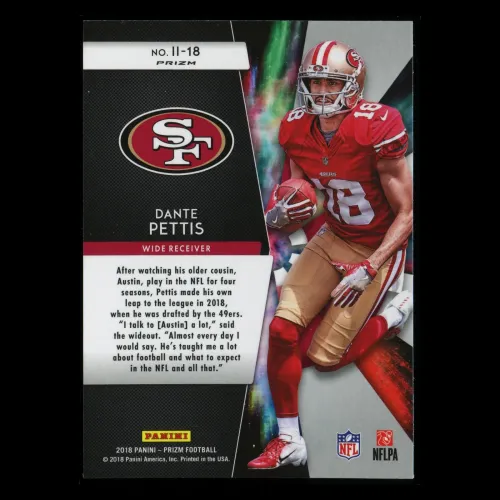 Dante Pettis 2018 Prizm Instant Impact Silver 49ers