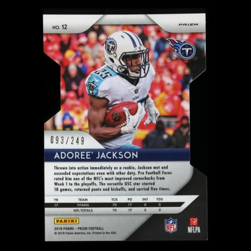 Adoree Jackson 2018 Prizm Die-Cut Orange Titans 093/249