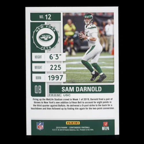 Sam Darnold 2019 Contenders Season Ticket Jets