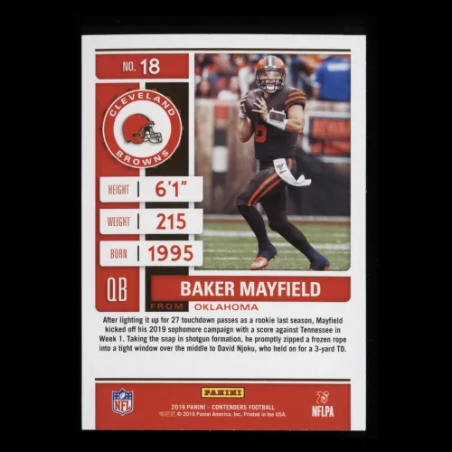 Baker Mayfield 2019 Contenders Season Ticket Browns