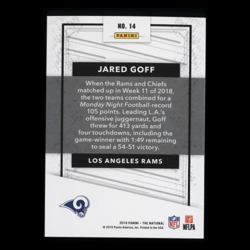 Jared Goff 2019 The National Rams