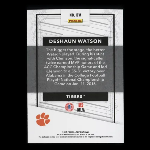 DeShaun Watson 2019 The National Tigers/Texans