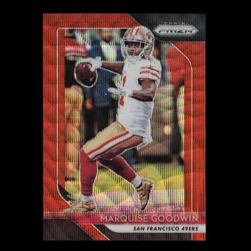 Marquise Goodwin 2018 Prizm Red Wave 49ers 27/149