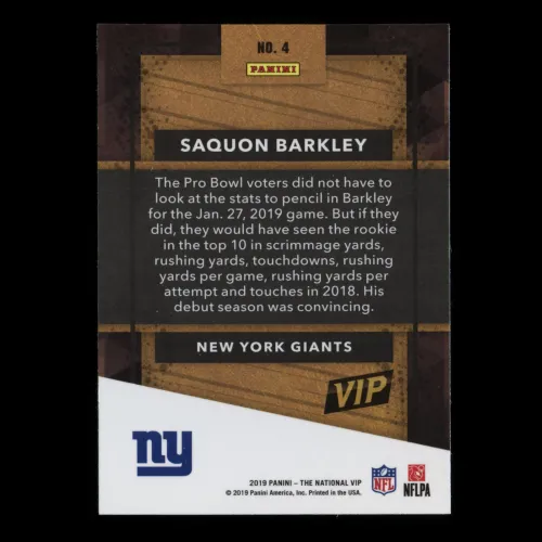 Saquon Barkley 2019 The National VIP Silver Giants