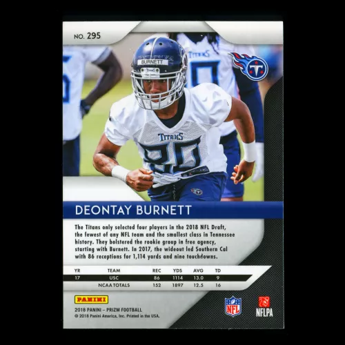 Deontay Burnett RC 2018 Prizm Rookie Titans