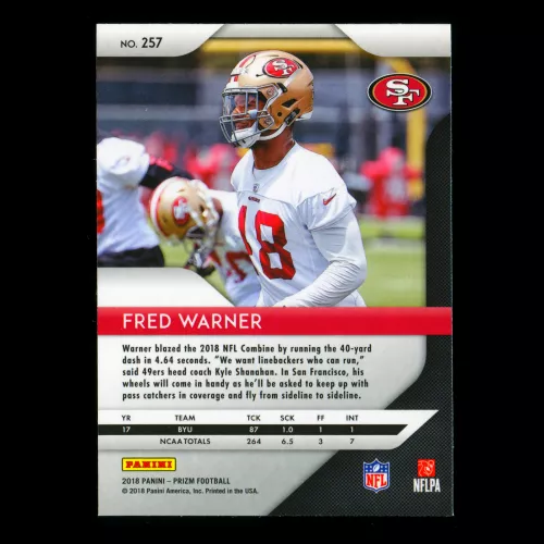 Fred Warner RC 2018 Prizm Rookie 49ers