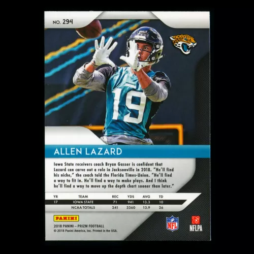 Allen Lazard RC 2018 Prizm Rookie Jaguars