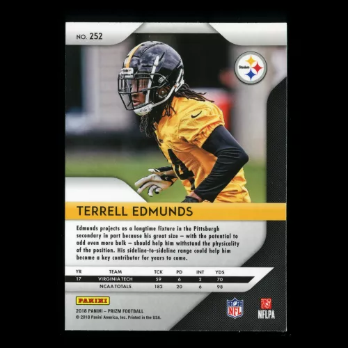 Terrell Edmunds RC 2018 Prizm Rookie Steelters