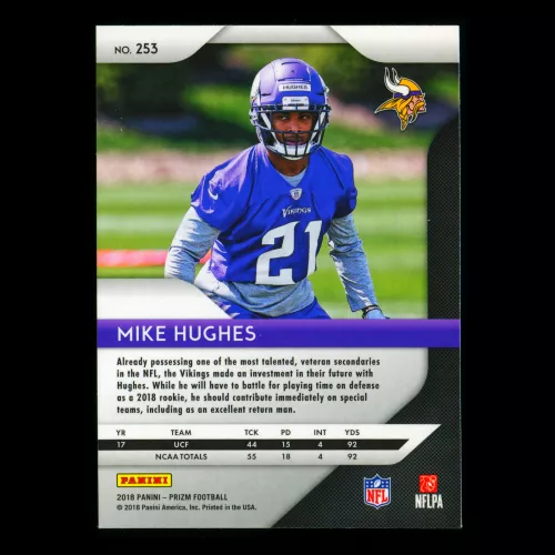 Mike Hughes RC 2018 Prizm Rookie Vikings
