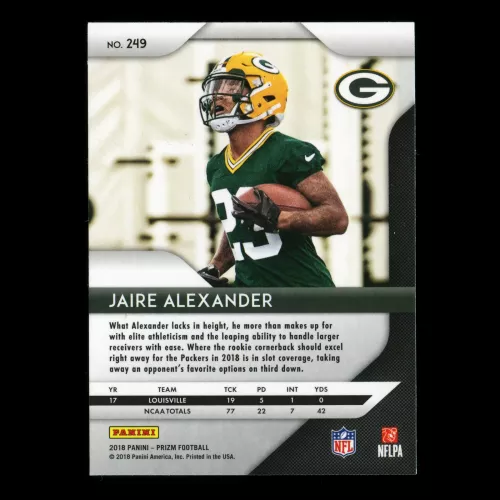 Jaire Alexander RC 2018 Prizm Rookie Packers