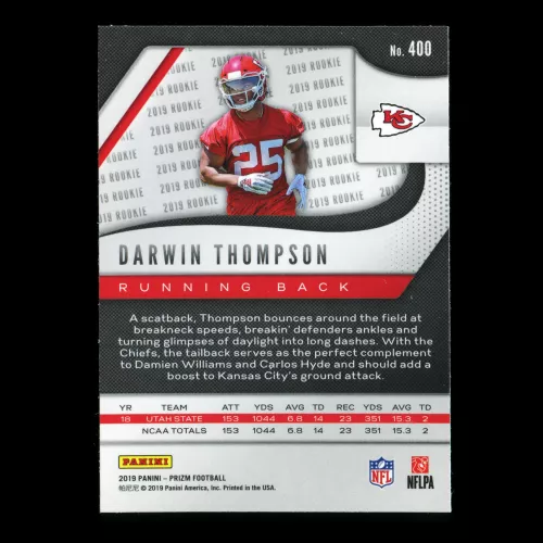 Darwin Thompson RC 2019 Prizm Rookie Chiefs
