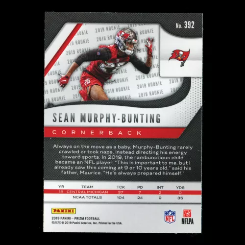 Sean Murphy-Bunting RC 2019 Prizm Rookie Buccaneers