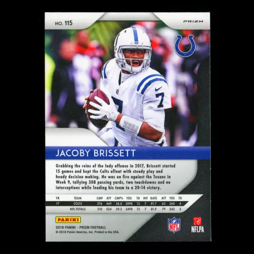 Jacoby Brissett 2018 Prizm Silver Colts