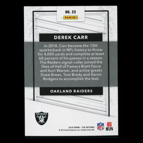 Derek Carr 2019 The National Raiders