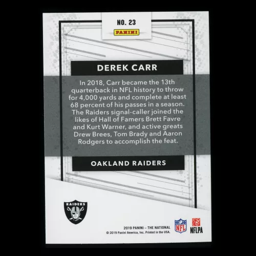 Derek Carr 2019 The National Raiders