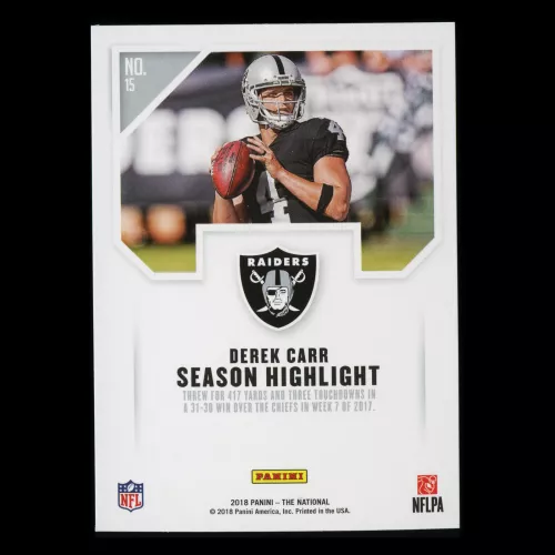 Derek Carr 2018 The National Raiders