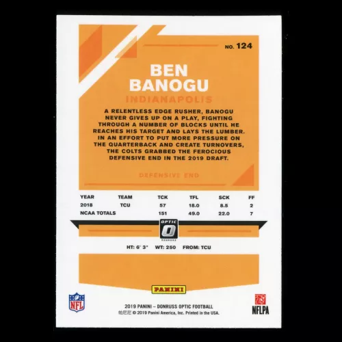 Ben Banogu RC 2019 Optic Rookie Colts