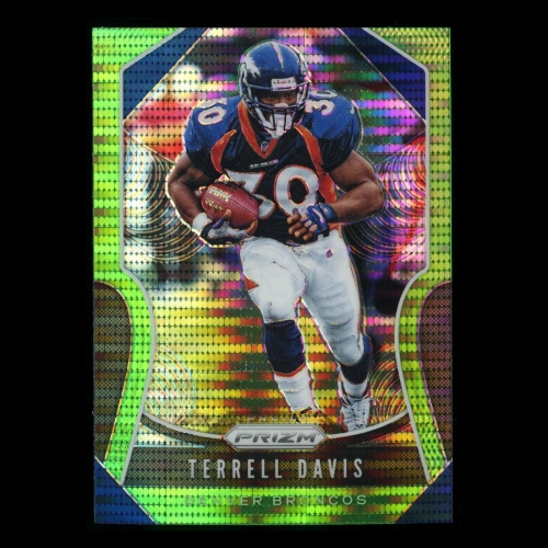 Terrell Davis 2019 Prizm Neon Green Pulsar Broncos