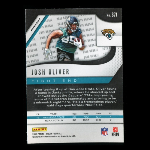 Josh Oliver RC 2019 Prizm Lazer Rookie Jaguars