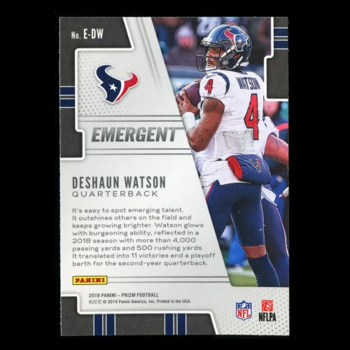 Deshaun Watson 2019 Prizm Emergent Texans