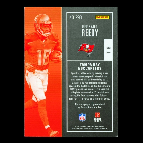 Bernard Reedy RC 2017 Contender Rookie Ticket Auto Buccaneers