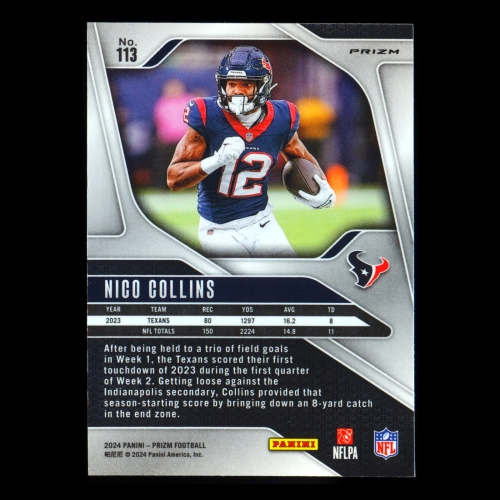 Nico Collins 2024 Panini Prizm Silver Texans