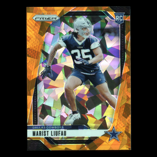 Marist Liufau RC 2024 Panini Prizm Orange Ice Rookie Cowboys