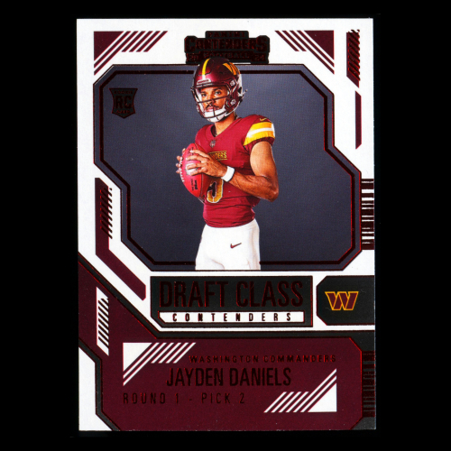 Jayden Daniels RC 2024 Contenders Draft Class Contenders Red Rookie Commanders