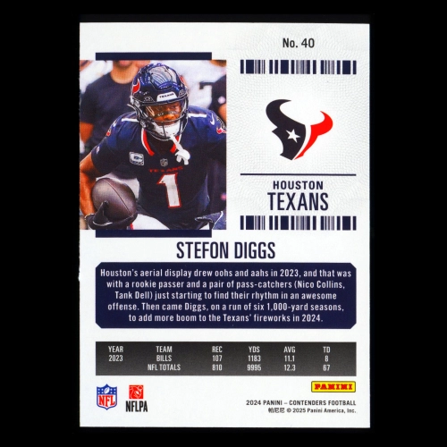 Stefon Diggs 2024 Panini Contenders Texans