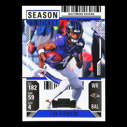 Zay Flowers 2024 Panini Contenders Ravens