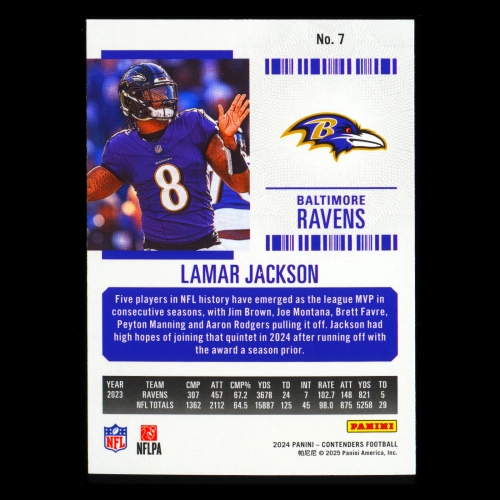 Lamar Jackson 2024 Panini Contenders Ravens