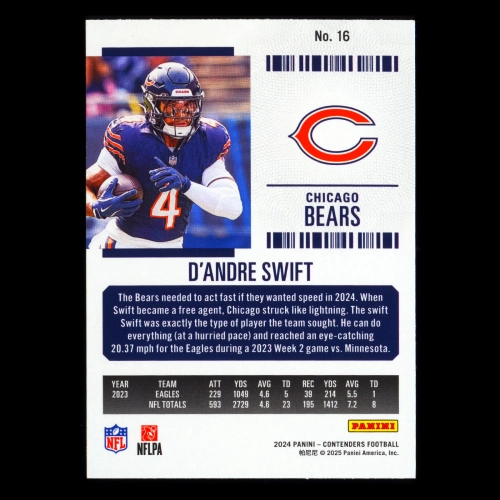 DAndre Swift 2024 Panini Contenders Bears
